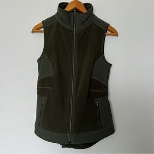 Athleta‎ Vest Womens Small Green Outlander Fleece Zip Up